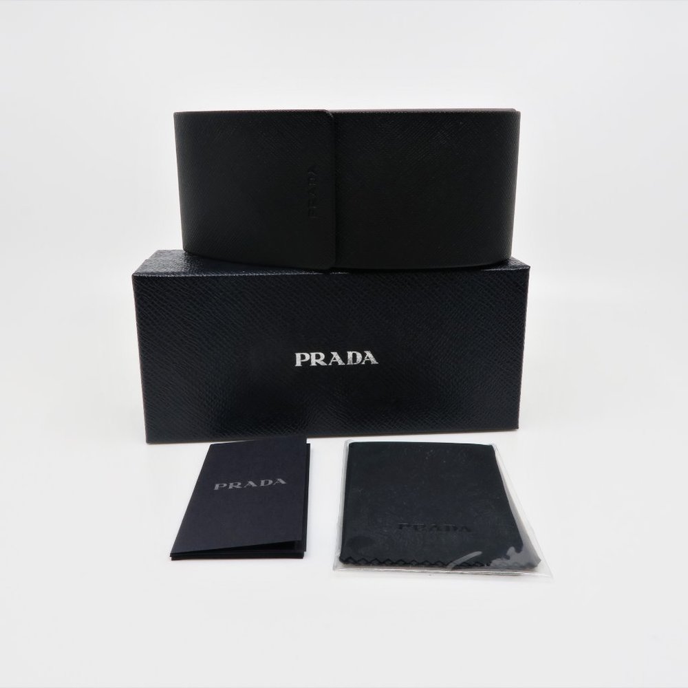 Prada  SPR 60U SVF-238 Unisex Round Black/Flowers - Picture 6 of 7